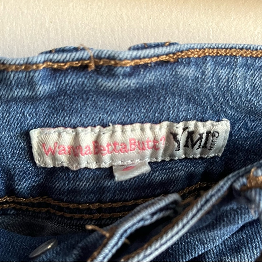 YMI Women's Distressed Skinny Jeans - Blue - Picture 3 of 7
